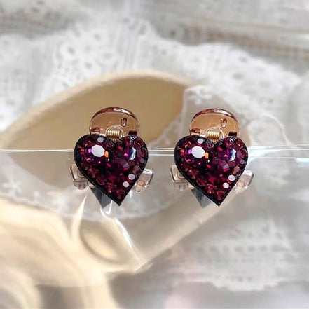Crystal Heart Mini Hair Claw Clip