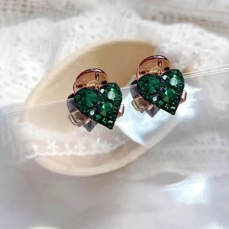 Crystal Heart Mini Hair Claw Clip