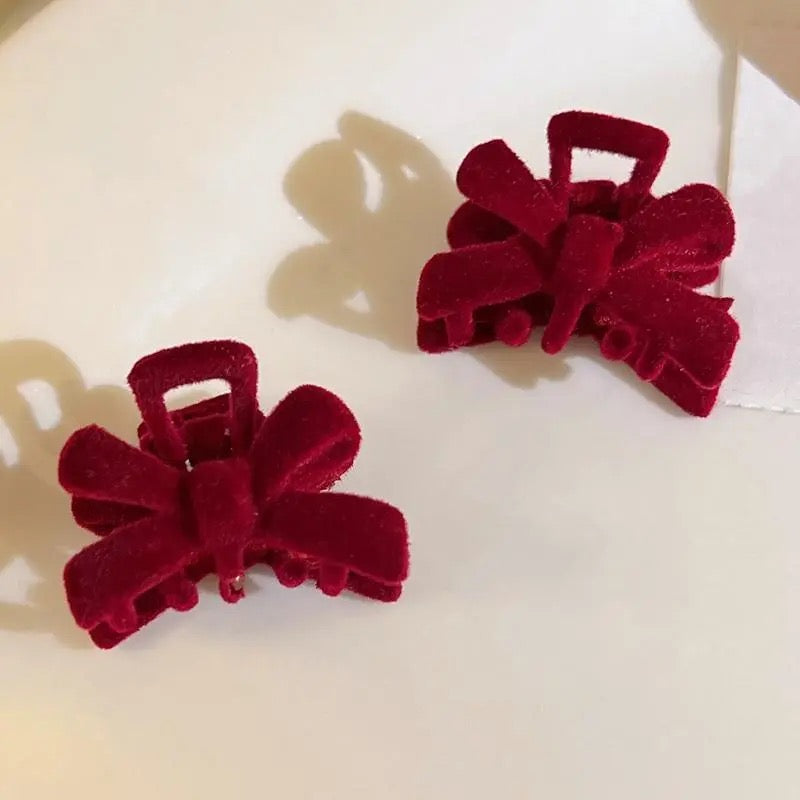 Flannel Butterfly Mini Hair Claw Clip