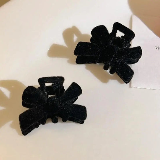 Flannel Butterfly Mini Hair Claw Clip