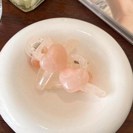 Jelly Heart Mini Hair Claw Clip