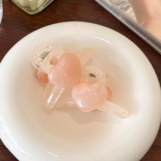 Jelly Heart Mini Hair Claw Clip