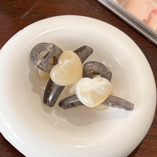 Jelly Heart Mini Hair Claw Clip