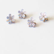 Cat's Eye Flower Mini Hair Claw Clip