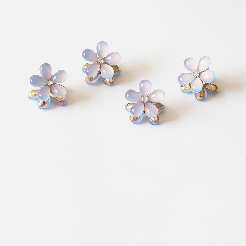 Cat's Eye Flower Mini Hair Claw Clip