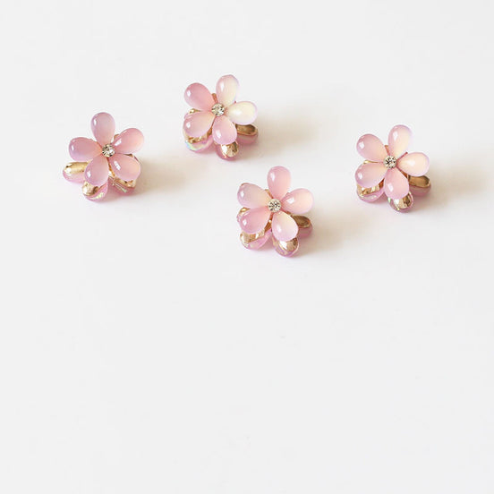 Cat's Eye Flower Mini Hair Claw Clip