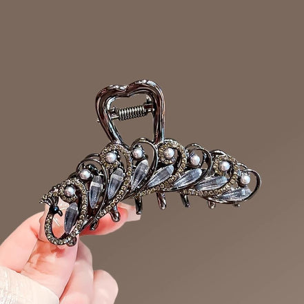Glaze Peacock Metal Hair Claw Clip