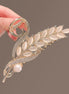 Cat's Eye Wheat Metal Hair Claw Clip