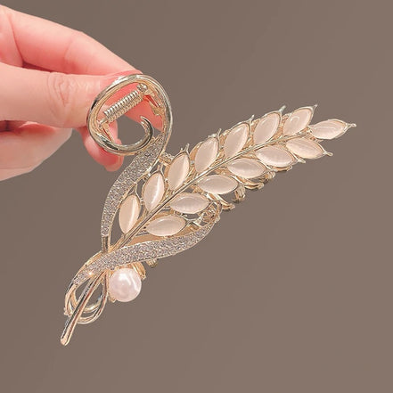 Cat's Eye Wheat Metal Hair Claw Clip