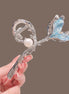 Mermaid Tail Large Pearl Metal Hair Claw Clip