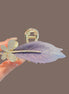 Embroidery Leaf Metal Hair Claw Clip