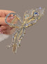 Elegant Crystal Tulip Metal Hair Claw Clip