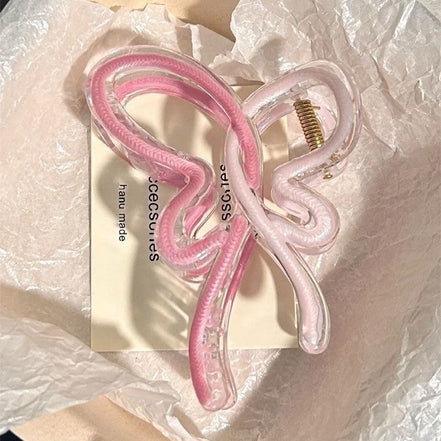 Gradient Pink Butterfly Hair Claw Clip