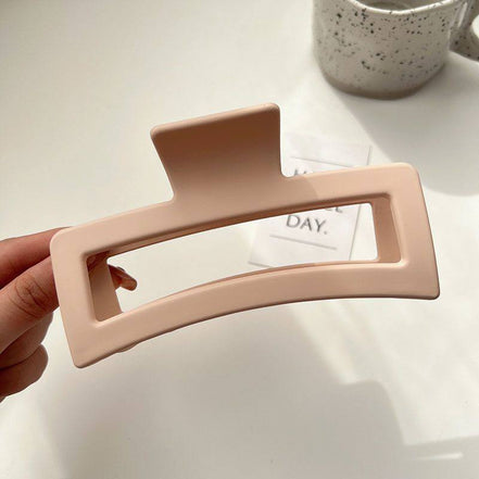 Matte Hollow Rectangle Hair Claw Clip