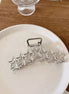 Star Row Sliver Colour Metal Hair Claw Clip
