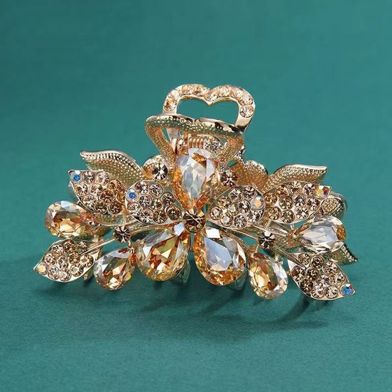 Champagne Teardrop Elegance Clip