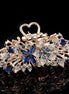 Iridescent Crystal Blossom Hair Claw Clip