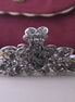 Vintage Grey Crystal Flower Metal Hair Claw Clip