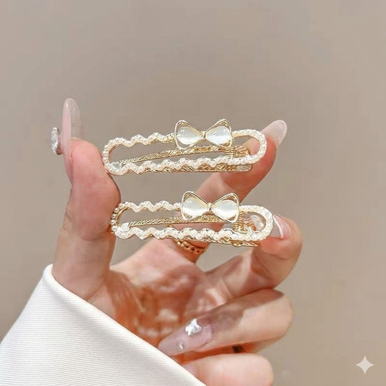 Cat's Eye butterfly Oval Duckbill Hair Clip