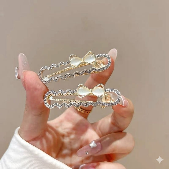 Cat's Eye butterfly Oval Duckbill Hair Clip