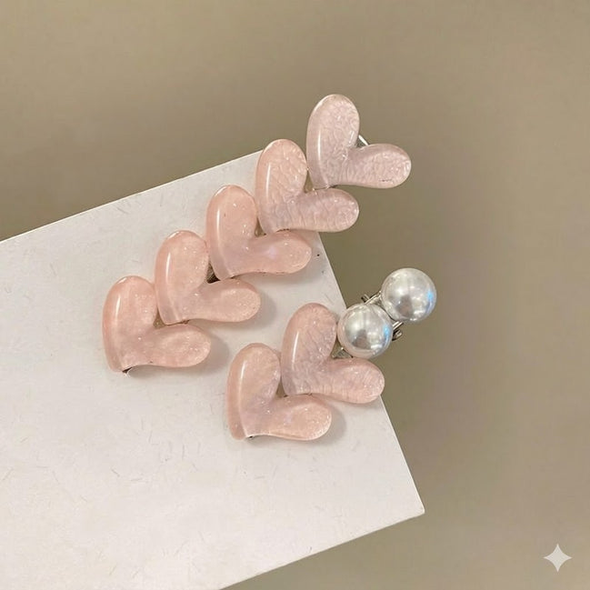 Heart Row Duckbill Hair Clip