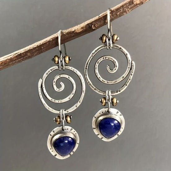 Vintage Lazuli Drop Earrings