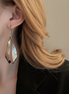 Irregular Metal Ribbon Earrings