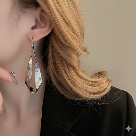 Irregular Metal Ribbon Earrings