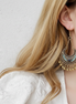 Boho Vintage Moon Tassel Earrings