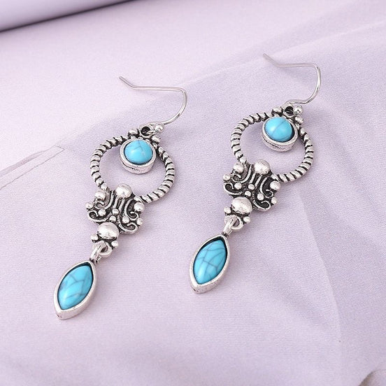 Vintage Turquoise Drop Earrings