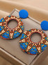 Colorful Ethnic Style Round Earrings