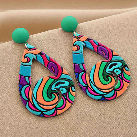 Colorful Ethnic Style Drop Earrings