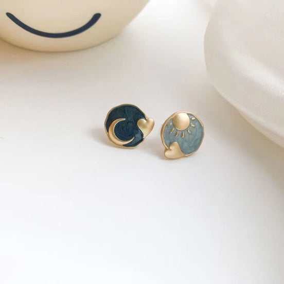 Sun & Moon Mother of Pearl Earrings