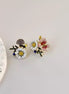 Enamel Mori Flower Earrings