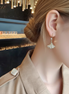 Hollow Ginkgo Leaves Mother of Pearl Earrings