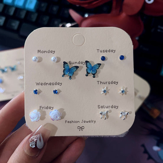 7 Days Cute Earring Set