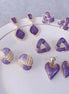 Purple Jelly 5 Pairs Earring Set