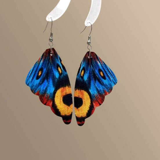 Blue Butterfly Wings Earrings