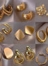 9 Pairs Gold Color Earrings Set
