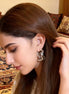 Sliver Frosted Wave Earrings