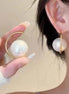 Big Round Pearl Earrings