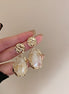 Irregular White Crystal Earrings