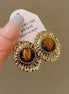 Oval Tiger's Eyes Earrings
