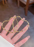 Golden Hollow Heart Earrings