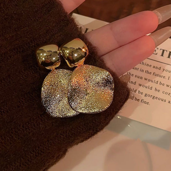 Golden Frosted Vintage Earrrings