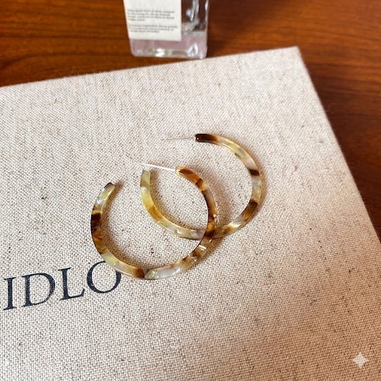 Jelly Arcylic Round Insta Style Earrings