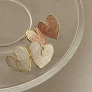 Enamel Hearts Earrings
