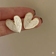 Enamel Hearts Earrings