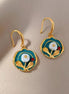 Monet Oil Paint Style Round Earrings