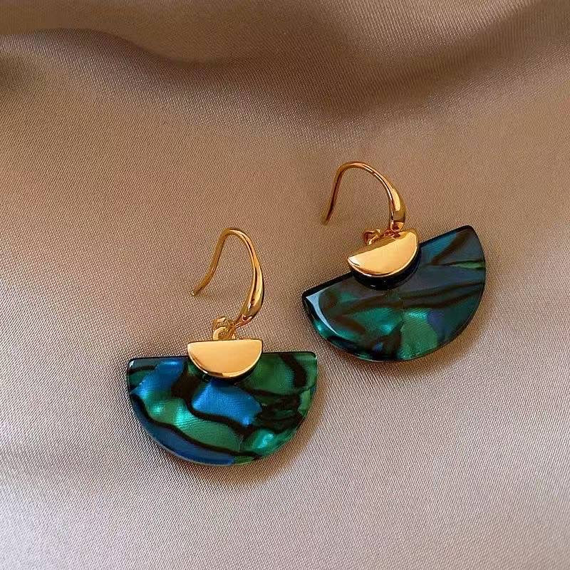 Jelly Arcylic Semicircle Earrings